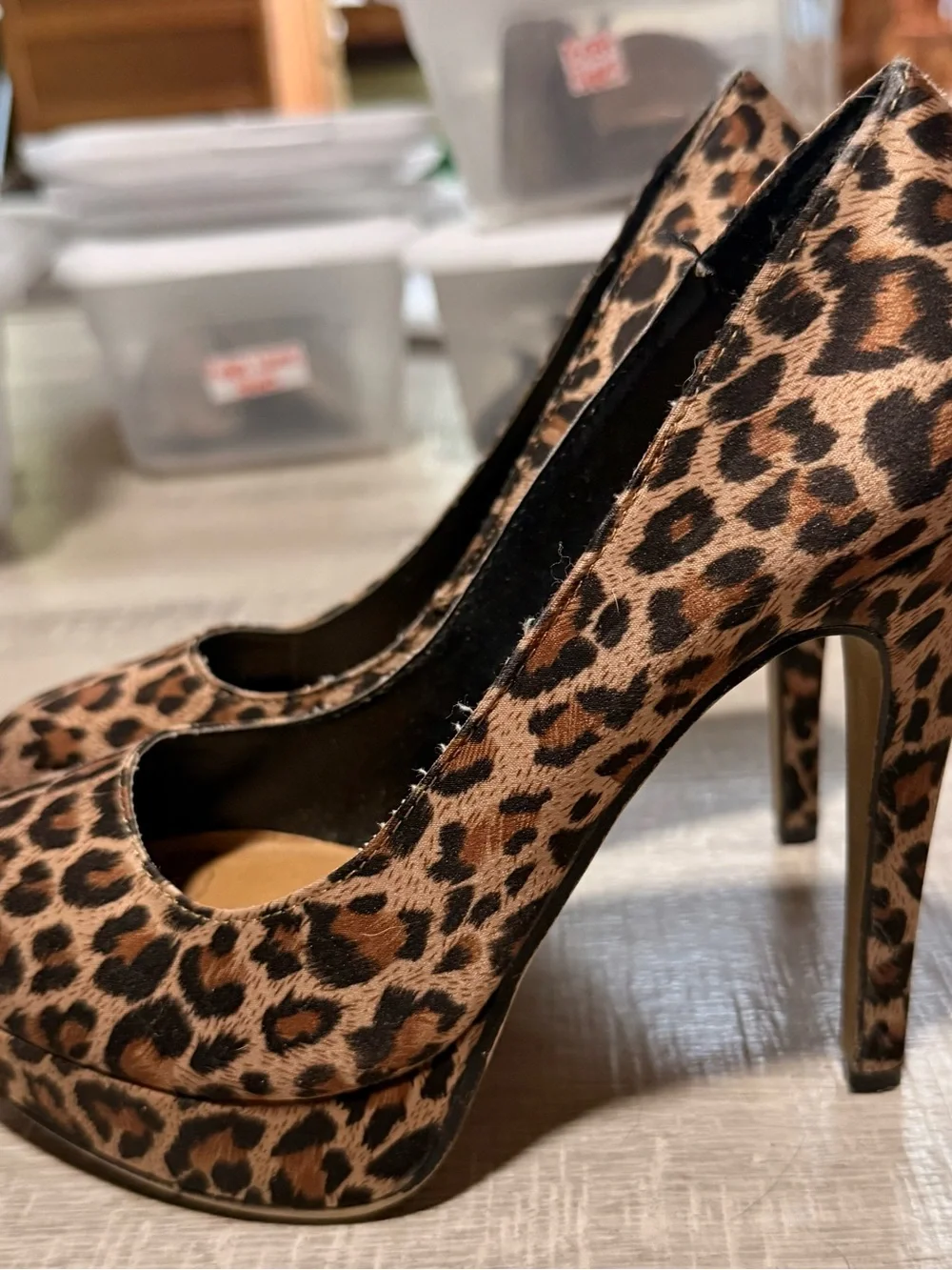 City Streets Leopard-Print Platform Pumps - Brown & Black